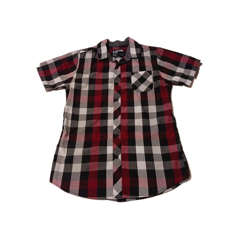 Zoo York Red and Black Plaid Men's button up size S